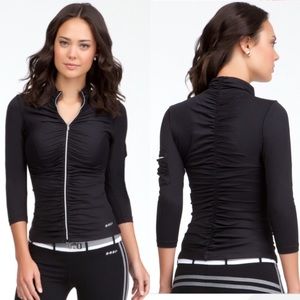 Bebe Sport Black Ruched Jacket
